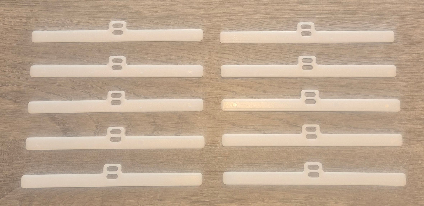 Pack of 10 - Double Slot Hangers (127mm / 5")