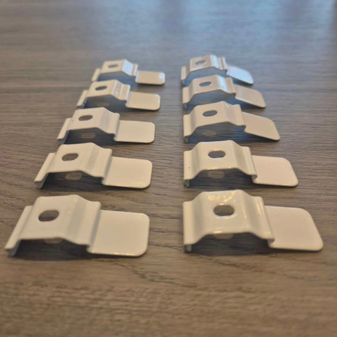 Pack of 10 - White Top Fix Brackets