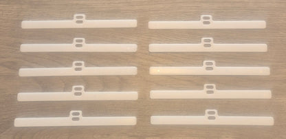 Pack of 10 - Double Slot Hangers (127mm / 5")