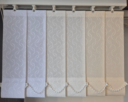 Vertical Blind Replacement Slats - 89mm Cameo White