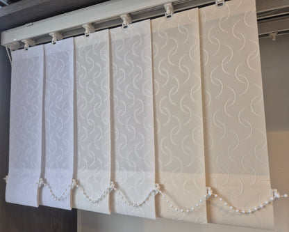Vertical Blind Replacement Slats - 89mm Cameo White