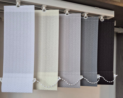 Vertical Blind Replacement Slats - 127mm Kineton White
