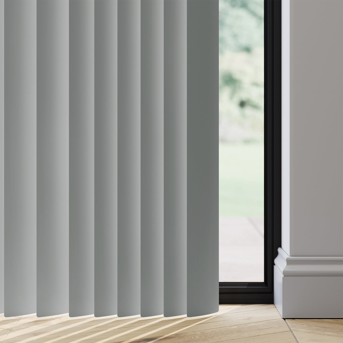 89mm Durashade Rigid PVC Replacement Vertical Blind Slats - Occa Carbon