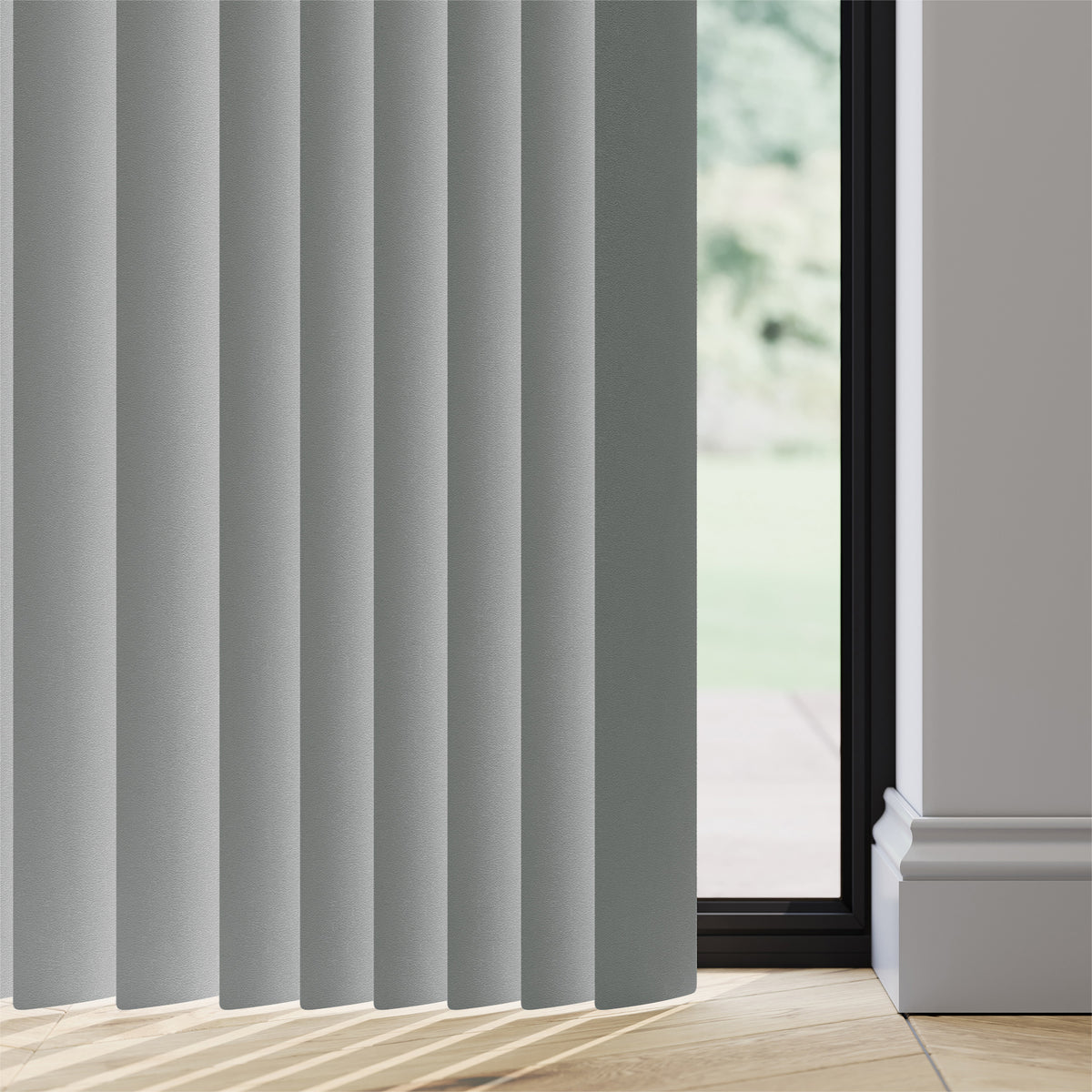 89mm Durashade Rigid PVC Replacement Vertical Blind Slats - Kuta Carbon