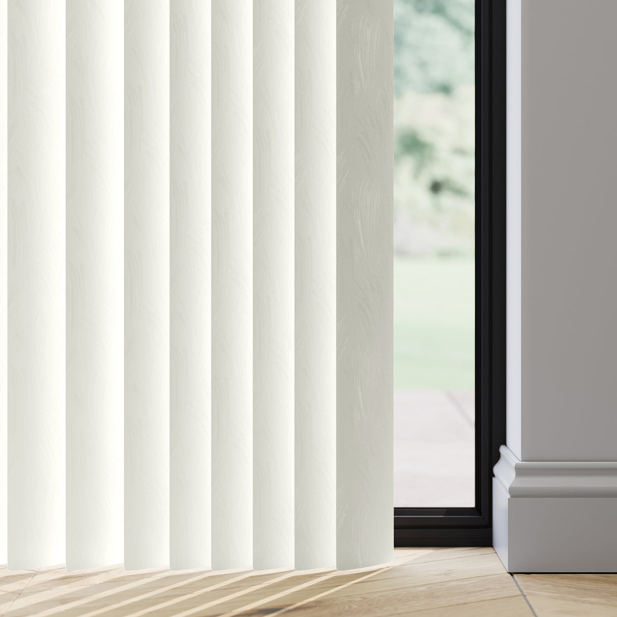 89mm Durashade Rigid PVC Replacement Vertical Blind Slats - Carerra Cream