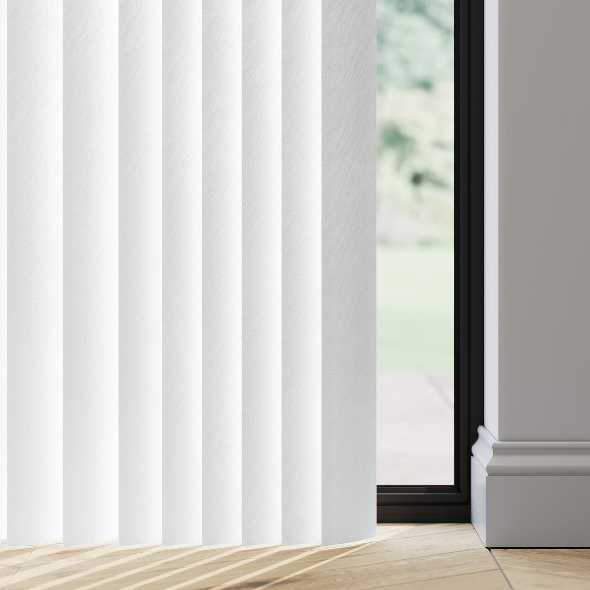 89mm Durashade Rigid PVC Replacement Vertical Blind Slats - Perlato White