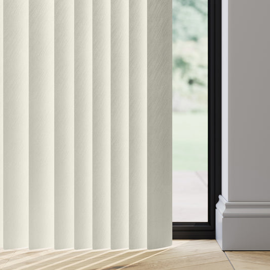 89mm Durashade Rigid PVC Replacement Vertical Blind Slats - Perlato Cream