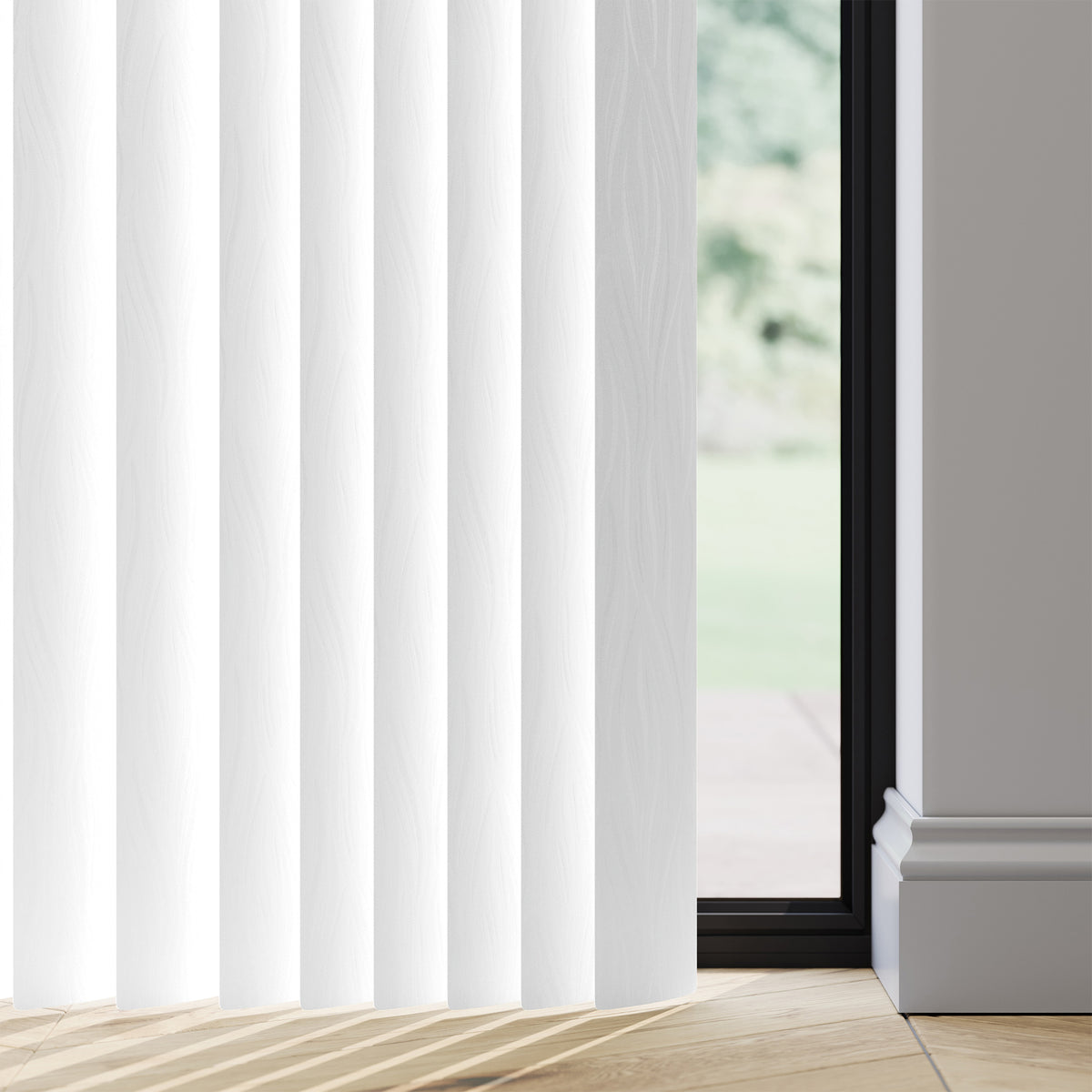 89mm Durashade Rigid PVC Replacement Vertical Blind Slats - Amari White