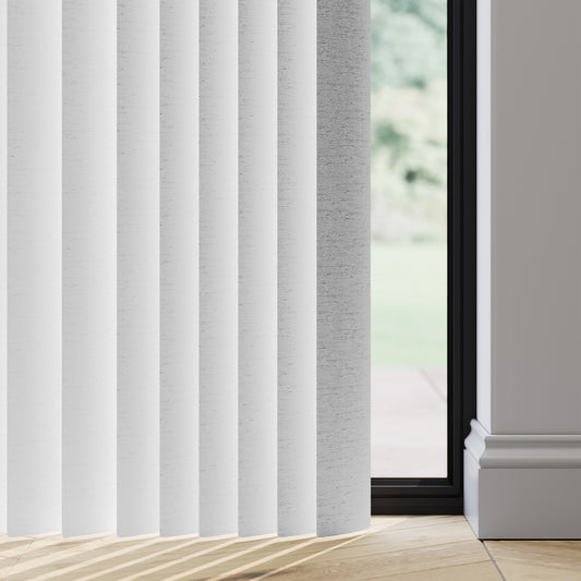 89mm Durashade Rigid PVC Replacement Vertical Blind Slats - Niro Frost