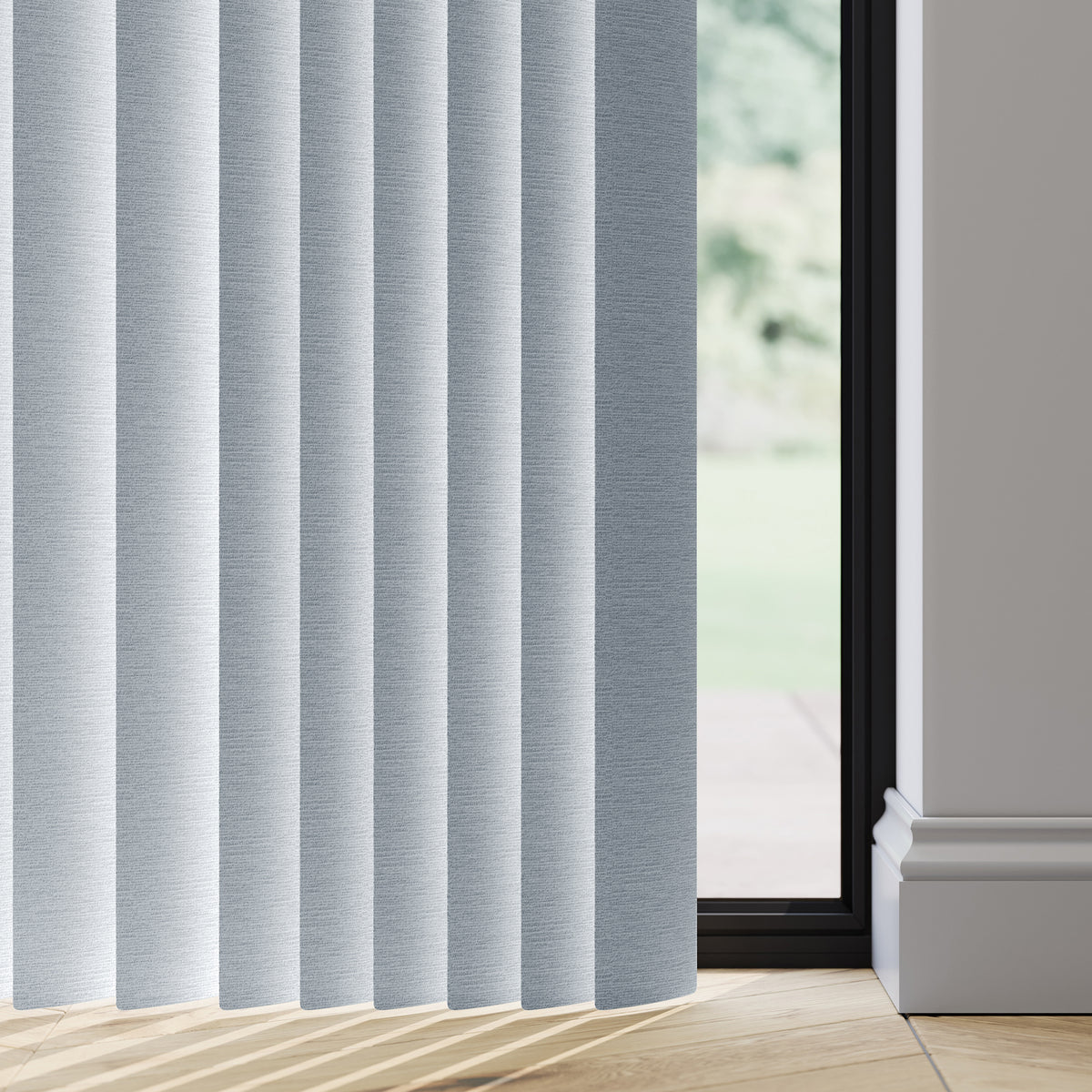 89mm Durashade Rigid PVC Replacement Vertical Blind Slats - Alaya Denim