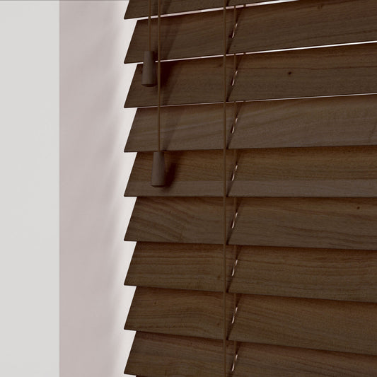 Sunwood Real Wood 50mm Venetian Blind - Fired Walnut