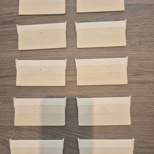 Pack of 10 - 3.5" (89mm) White Chainless Bottom Weights