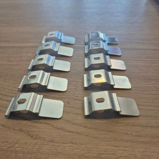 Pack of 10 - Silver Top Fix Brackets